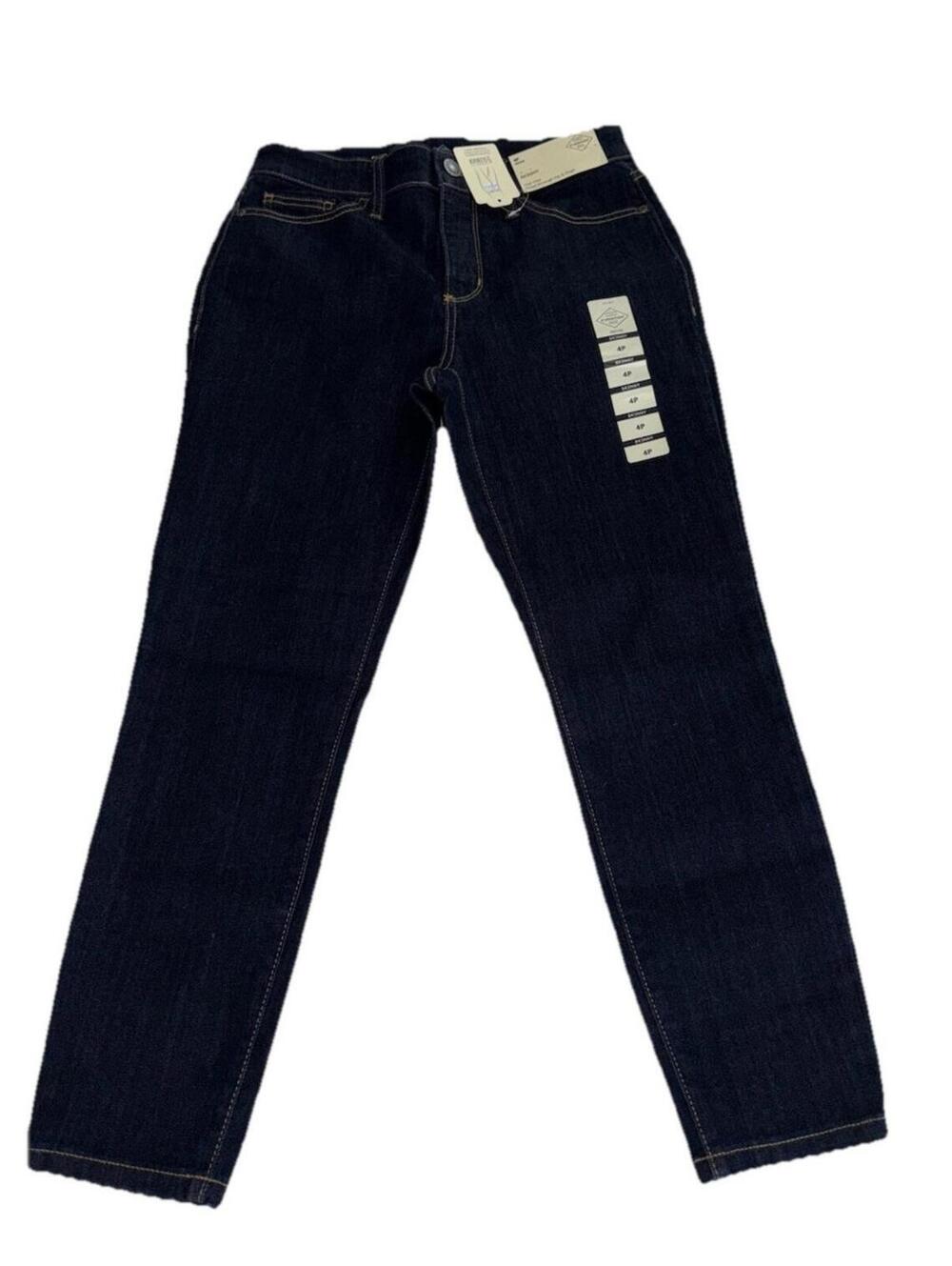 St. Johns Bay Skinny Jean Size 4P Petite Dark Wash, New NWT